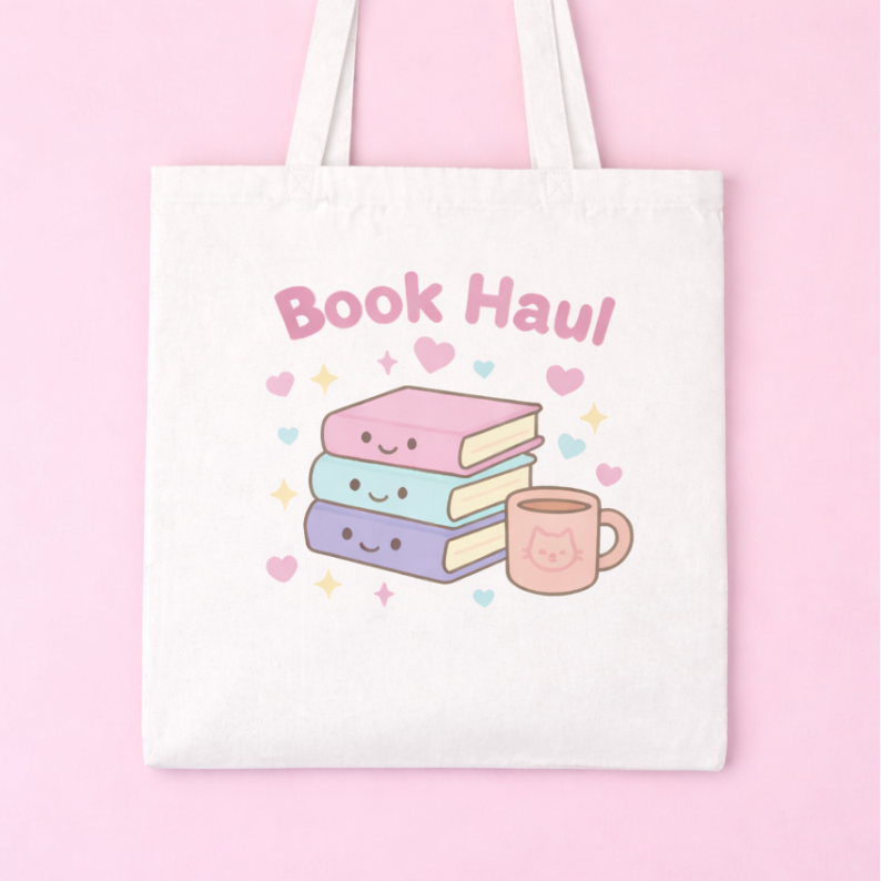 Kawaii Book Haul Tote Bag