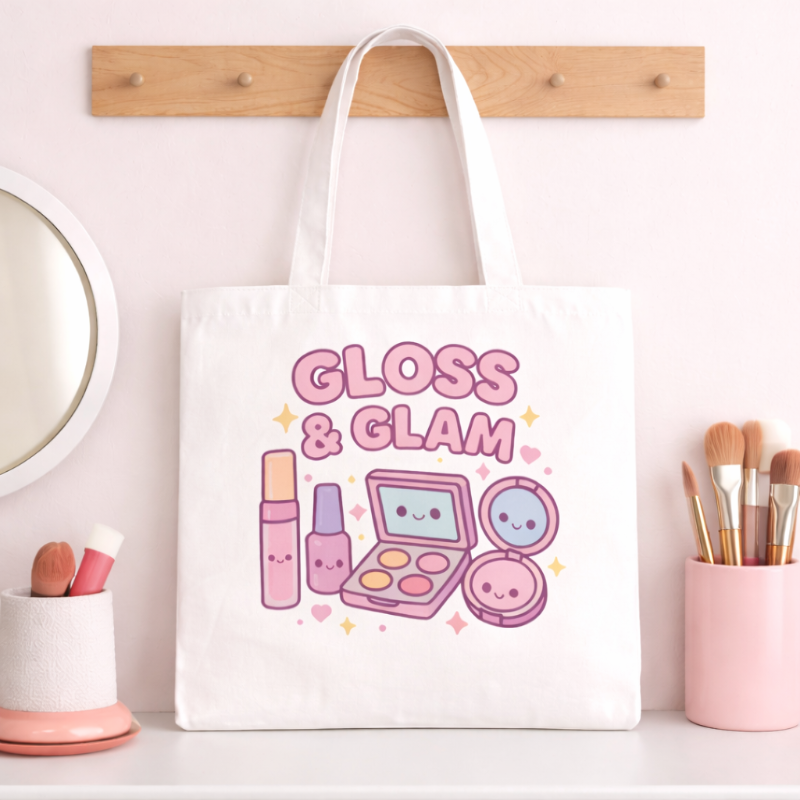 Kawaii "Gloss & Glam" Tote Bag