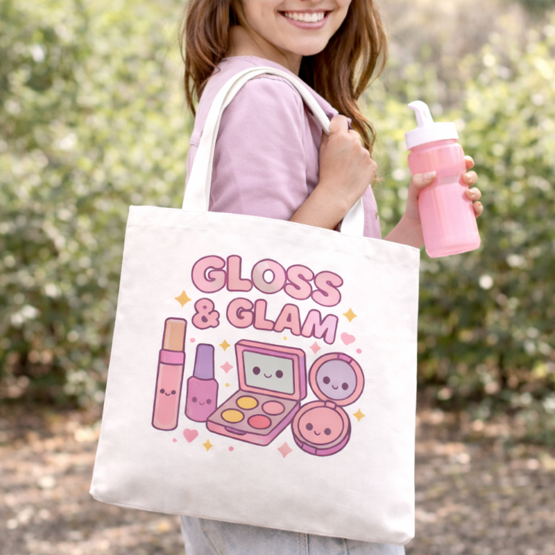Kawaii "Gloss & Glam" Tote Bag