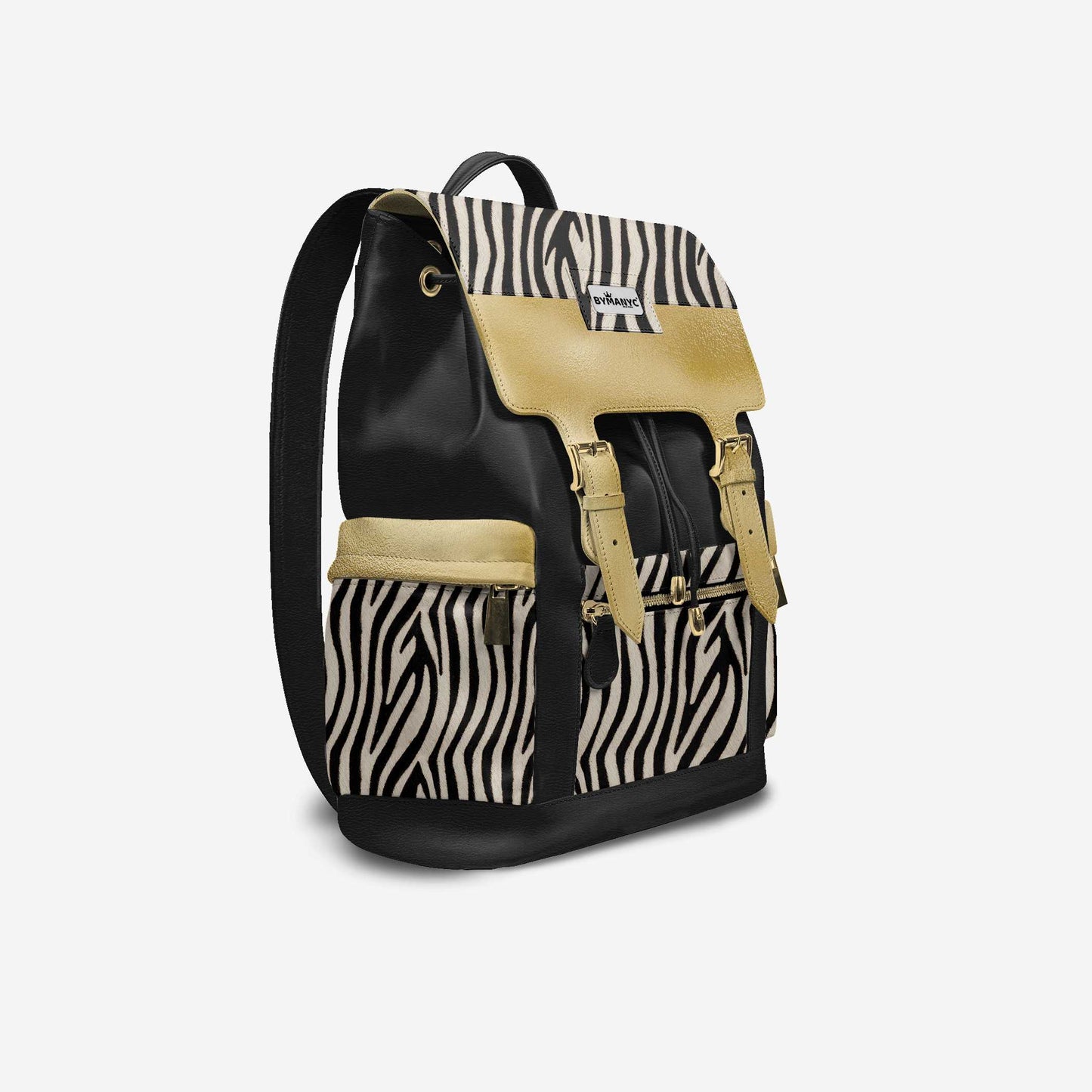 Sac à dos vegan de luxe ZEBRA GOLD EDGE – BYMANYC ® New York