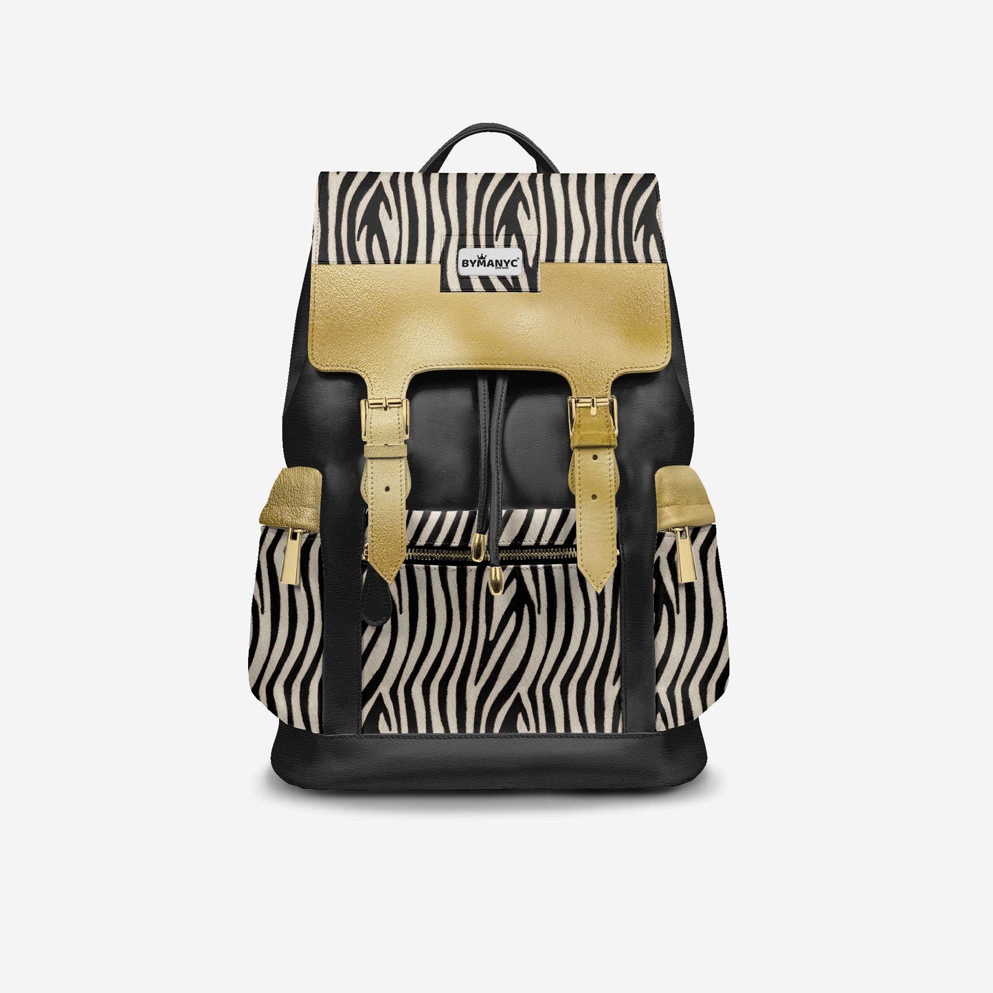 Sac à dos vegan de luxe ZEBRA GOLD EDGE – BYMANYC ® New York