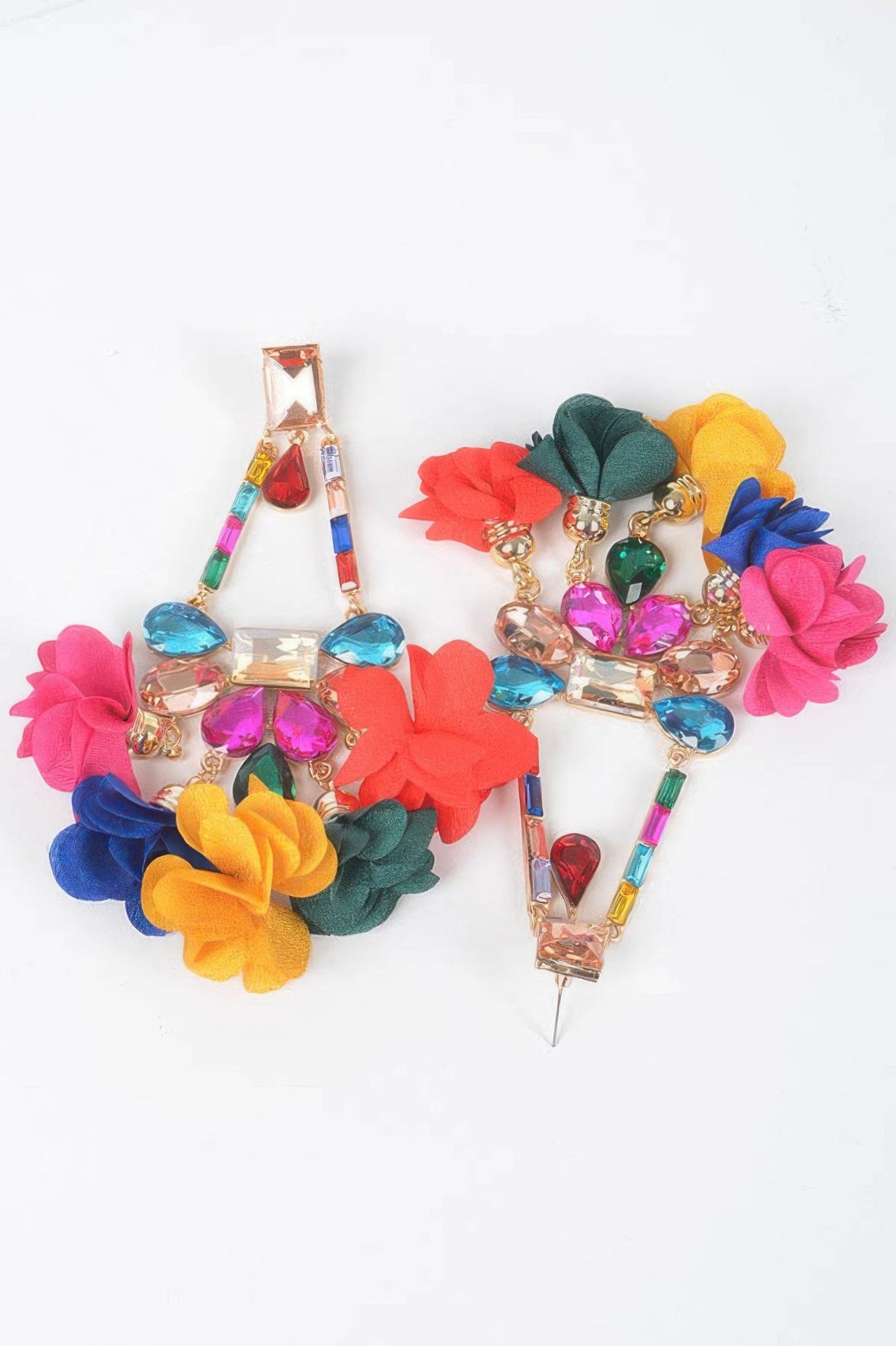 Meatpacking Blossom Bling Rhinestone Drop Earrings