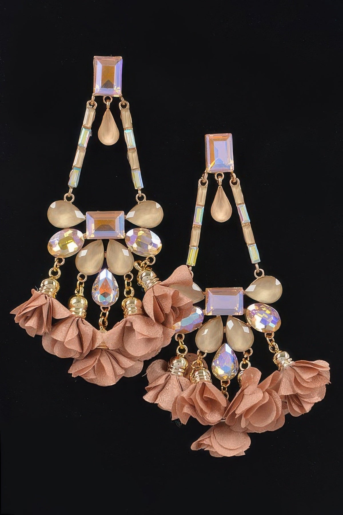 Meatpacking Blossom Bling Rhinestone Drop Earrings