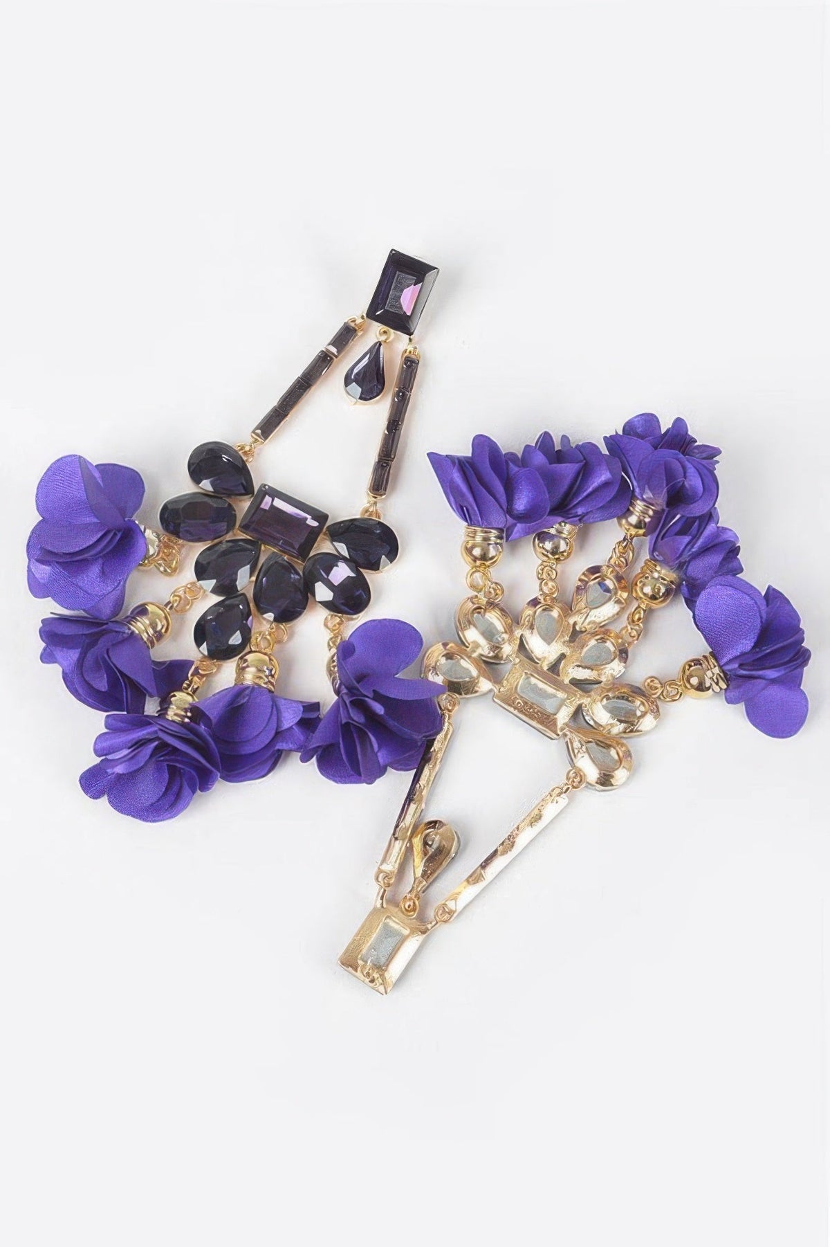 Meatpacking Blossom Bling Rhinestone Drop Earrings