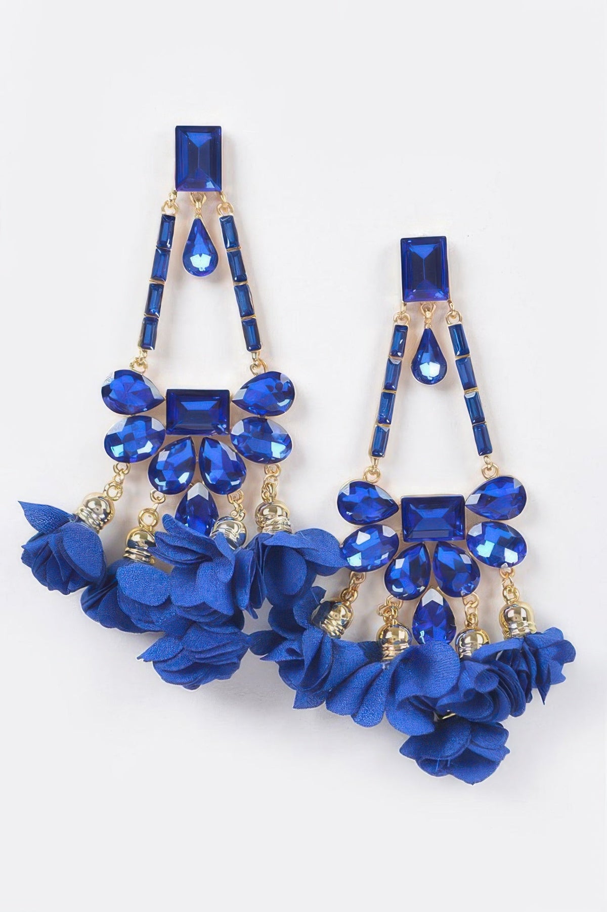 Meatpacking Blossom Bling Rhinestone Drop Earrings