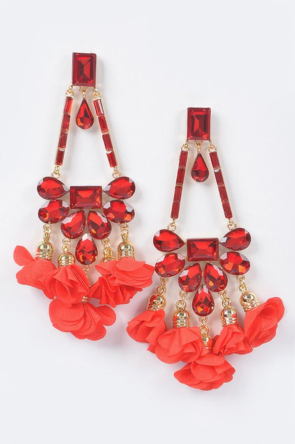 Meatpacking Blossom Bling Rhinestone Drop Earrings