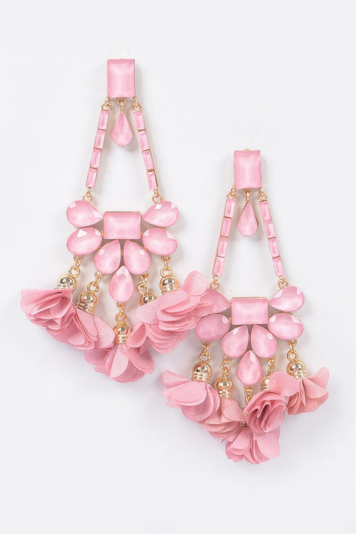 Meatpacking Blossom Bling Rhinestone Drop Earrings