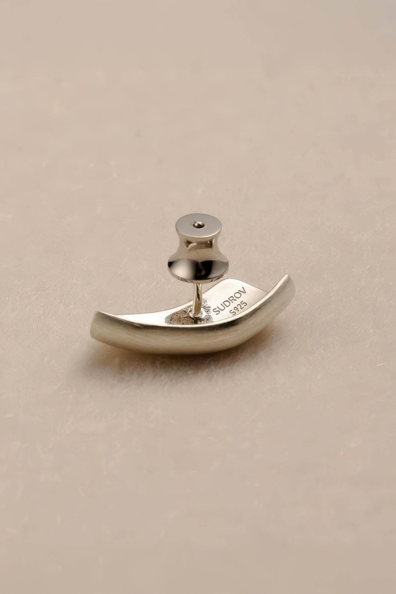 Modern Arc Earrings - Satin Finish Minimalist Jewelry,Unisex Style