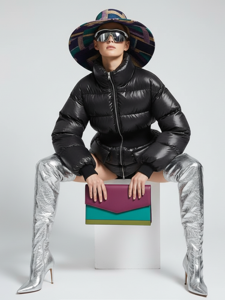 NOHO Elastic Waist Puffer Jacket BYMANYC ® New York