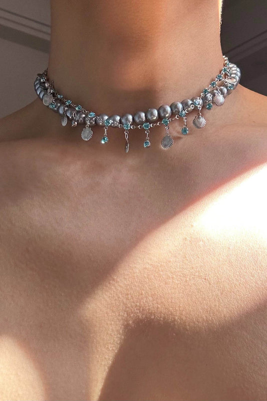 Ocean Wave Pendant Necklace