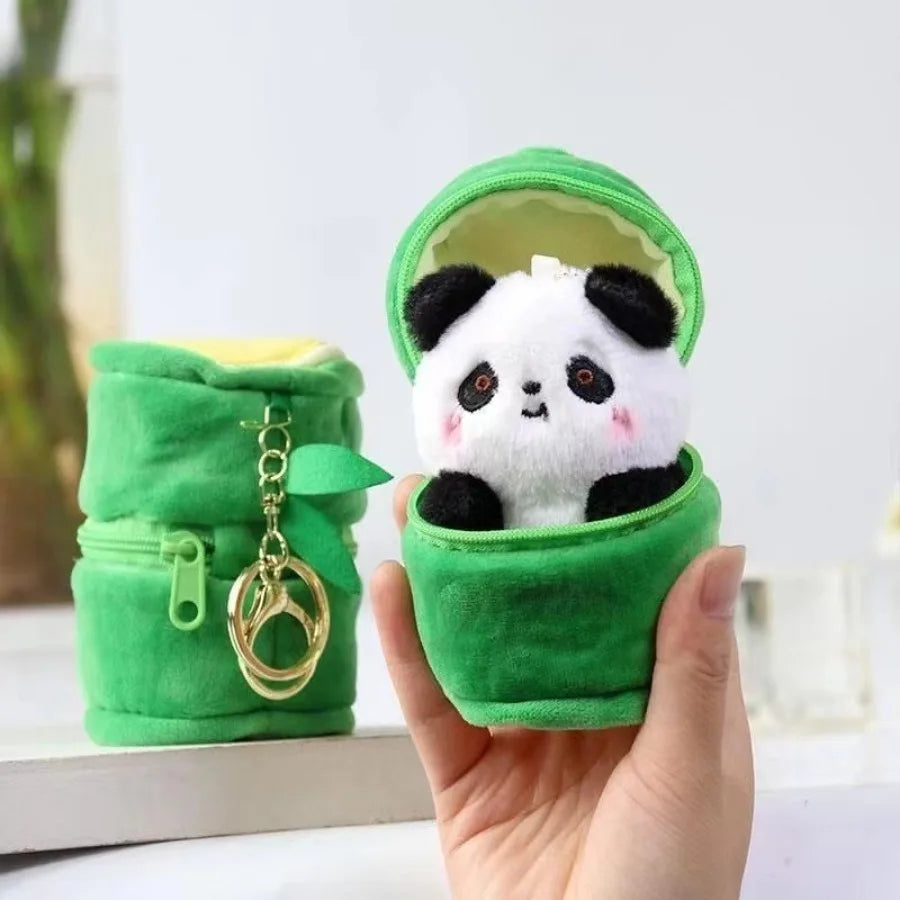 Porte-clés en peluche panda
