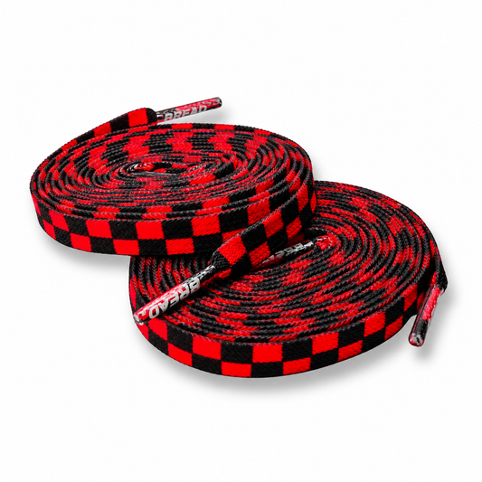 Red Checkered Bread Laces
