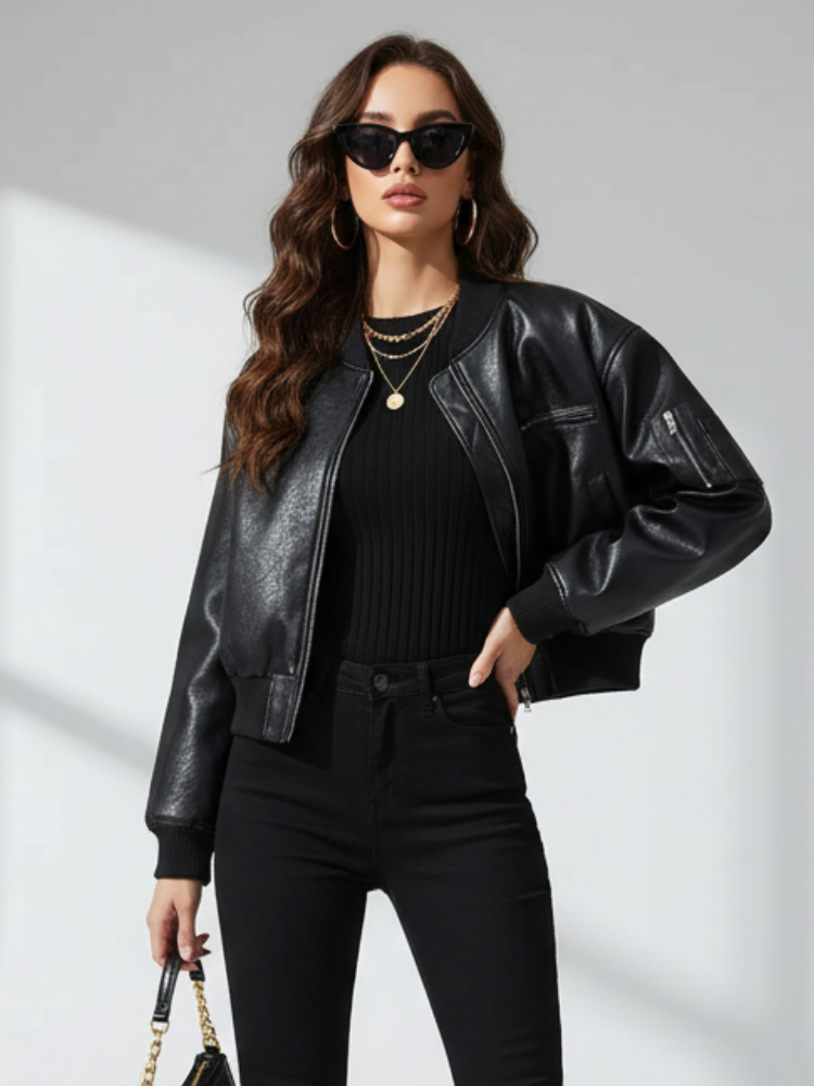 Chaqueta con cremallera estilo retro para mujer, Tribeca, BYMANYC Nueva York.