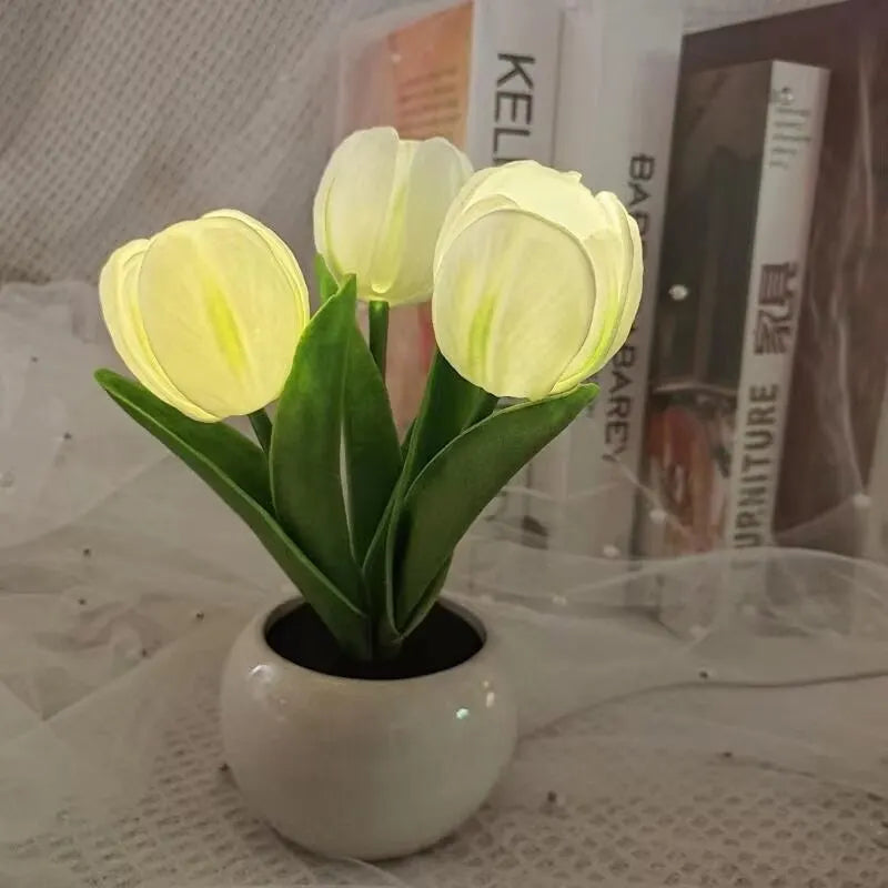 Lámpara de mesa LED recargable Tulips