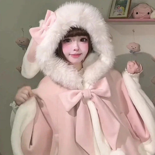 Cape à capuche lapin Kawaii