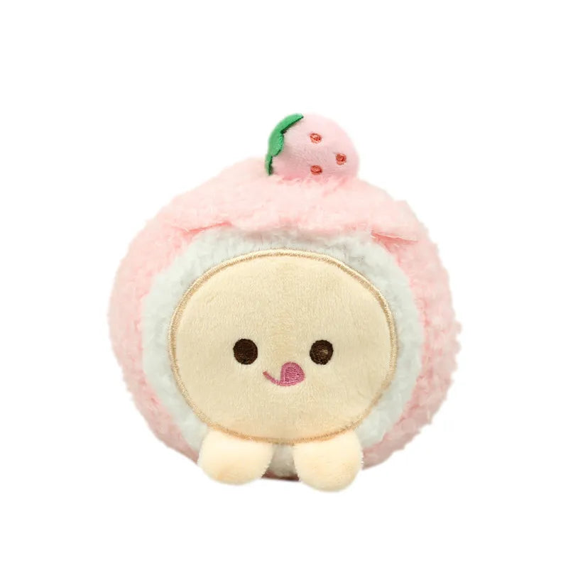 Porte-clés en peluche Dessert aux fraises