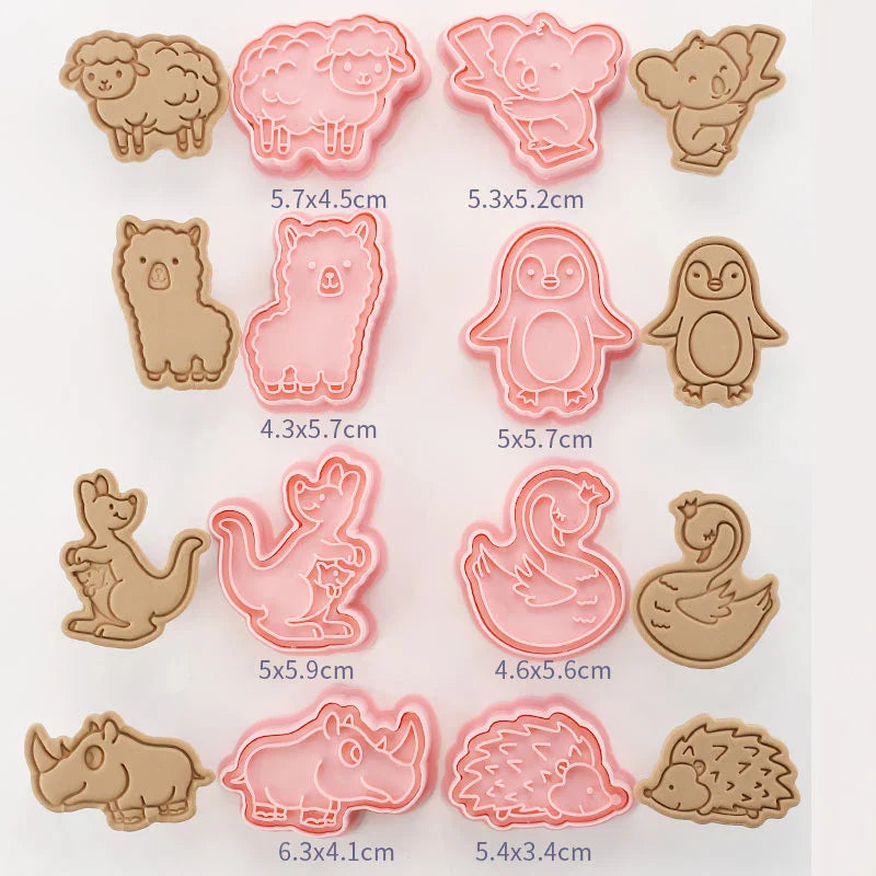 Kawaii Cookie Cutters 3D 8 Pcs