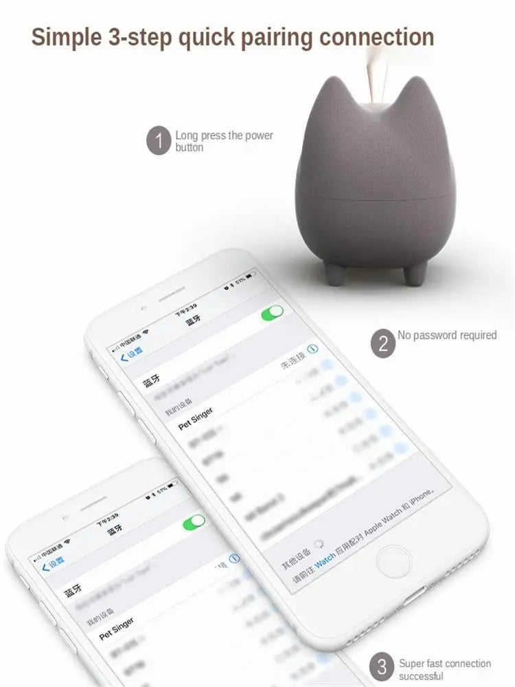 Mini haut-parleur Bluetooth sans fil pour chat