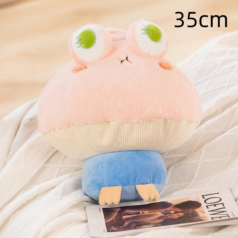 Peluches grenouilles champignons