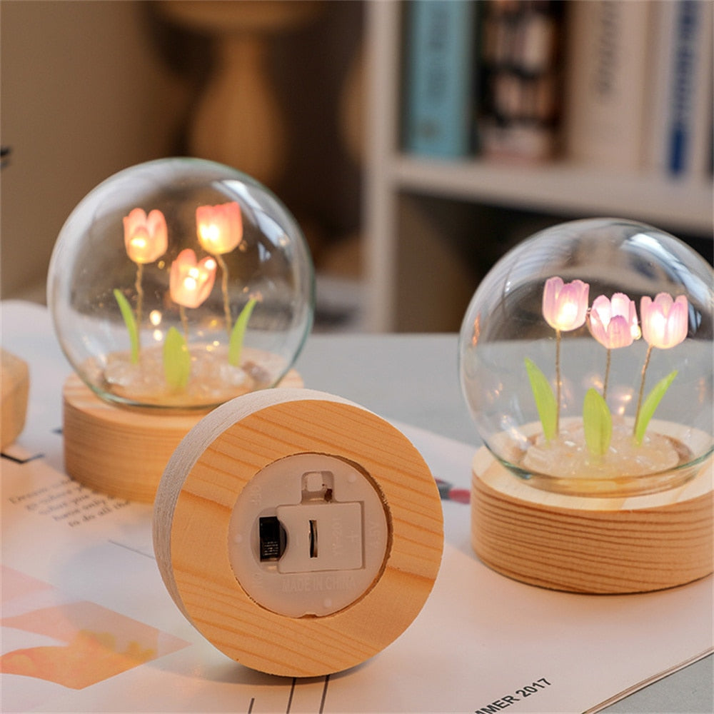 Luz de noche de tulipán