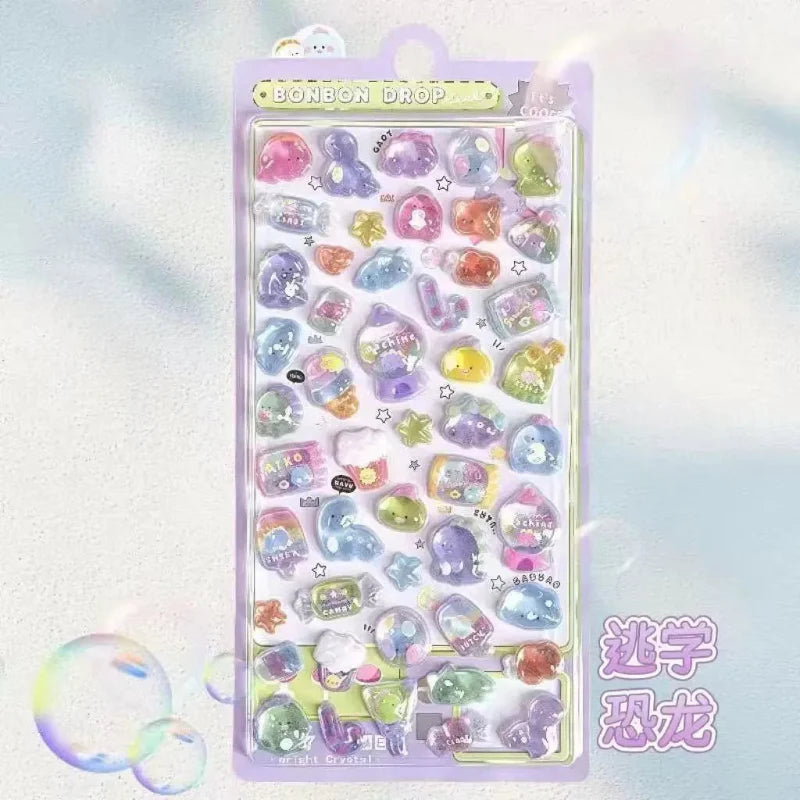 Pastel Kawaii 3D Cuties Sticker Sheets