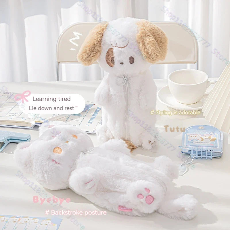 Sacs à crayons en peluche pour animaux de compagnie