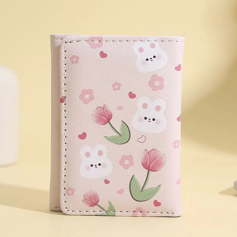 Portefeuilles lapin tulipe kawaii
