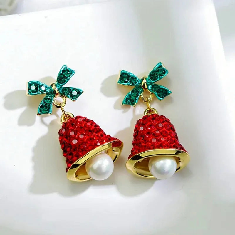 Boucles d'oreilles pendantes de Noël