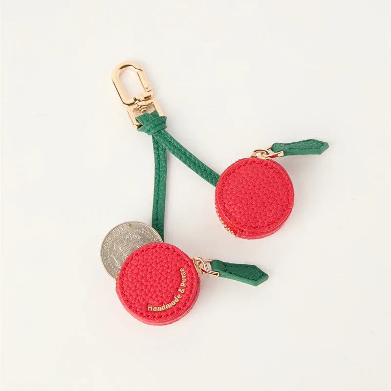 Cute Cherries Coin Purse Key Chain