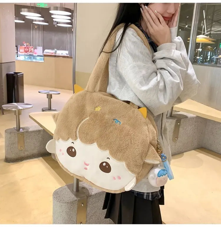 Sac fourre-tout à motif tête d'agneau