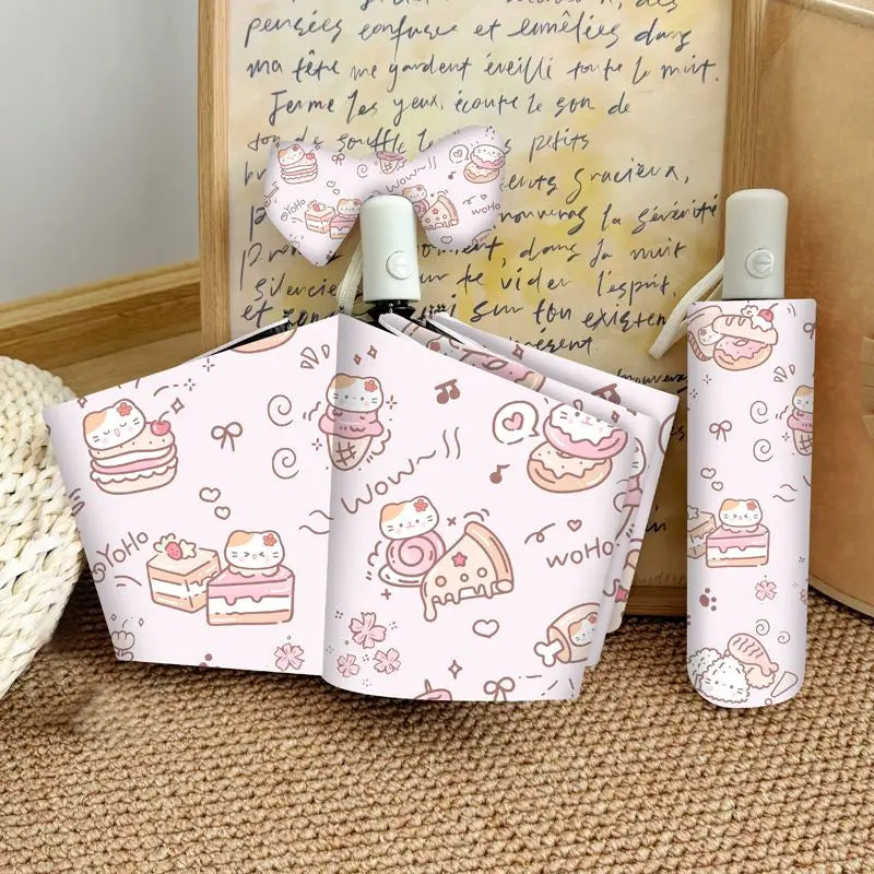 Parapluie pare-soleil Kawaii Kitty Treats