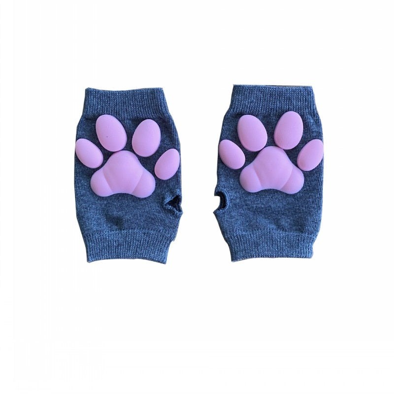 Thigh High Cat Paw Stockings & Warm Warmers