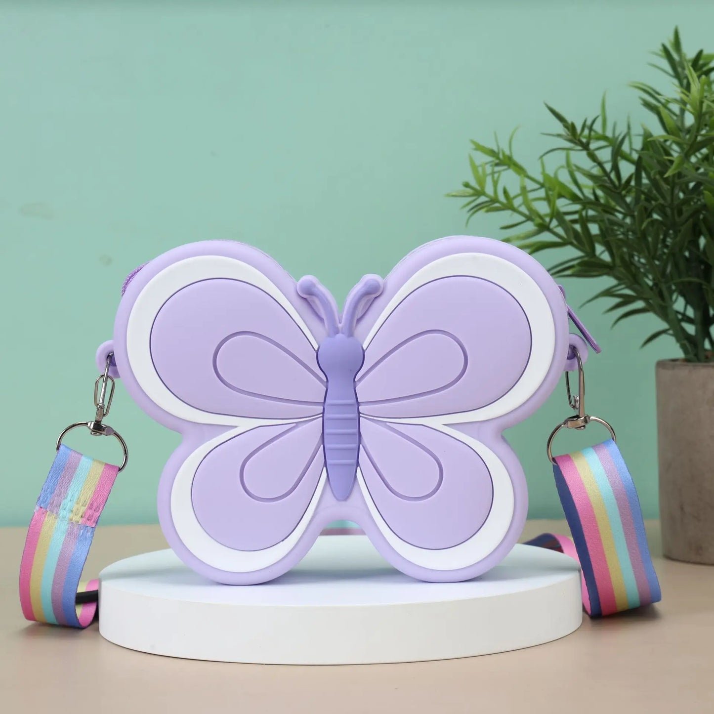 Sacs à bandoulière papillon en silicone pour enfants
