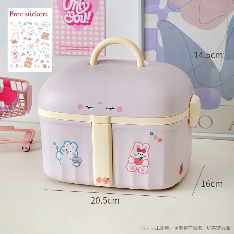 Cajas organizadoras de accesorios para el cabello en tonos pastel