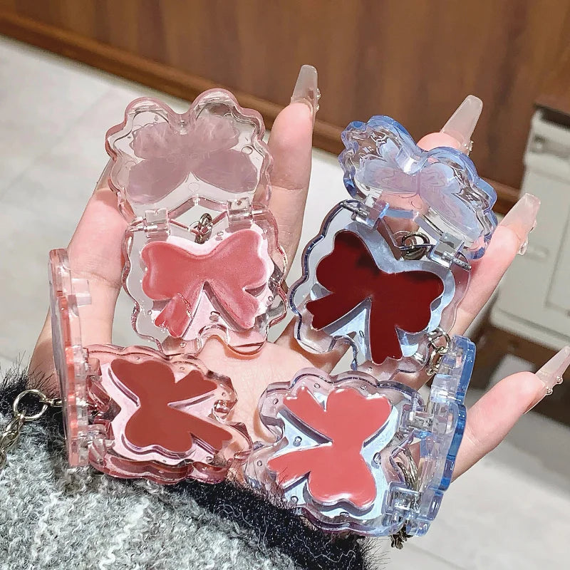 Porte-clés brillant à lèvres papillon