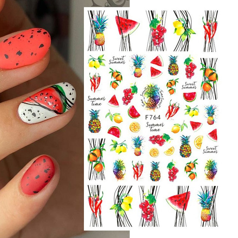 Décalcomanies Nail Art Fruits