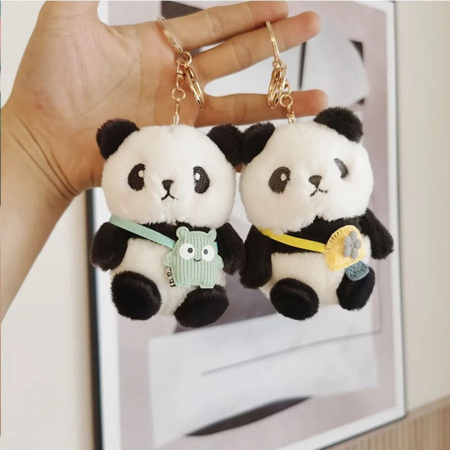 Porte-clés en peluche panda