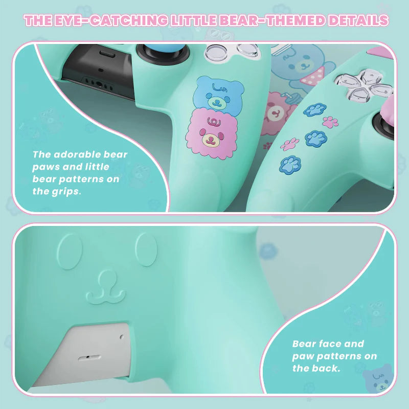 Housse de protection PlayVital Kawaii Bears pour manette PS5