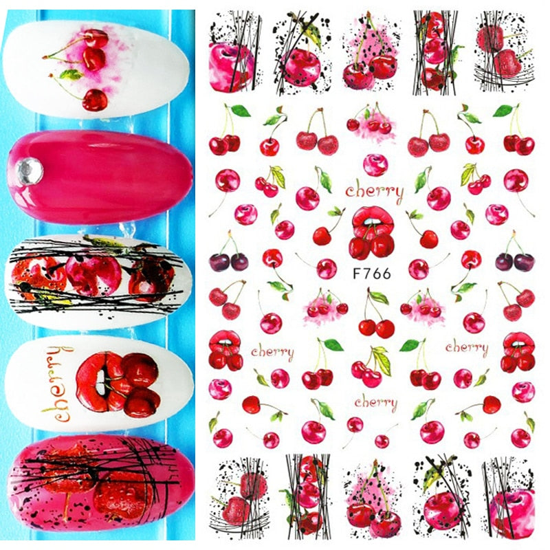 Décalcomanies Nail Art Fruits