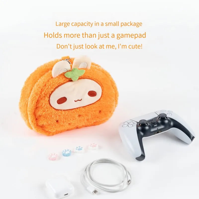 Étui pour manette de jeu en peluche Carrot Bunny