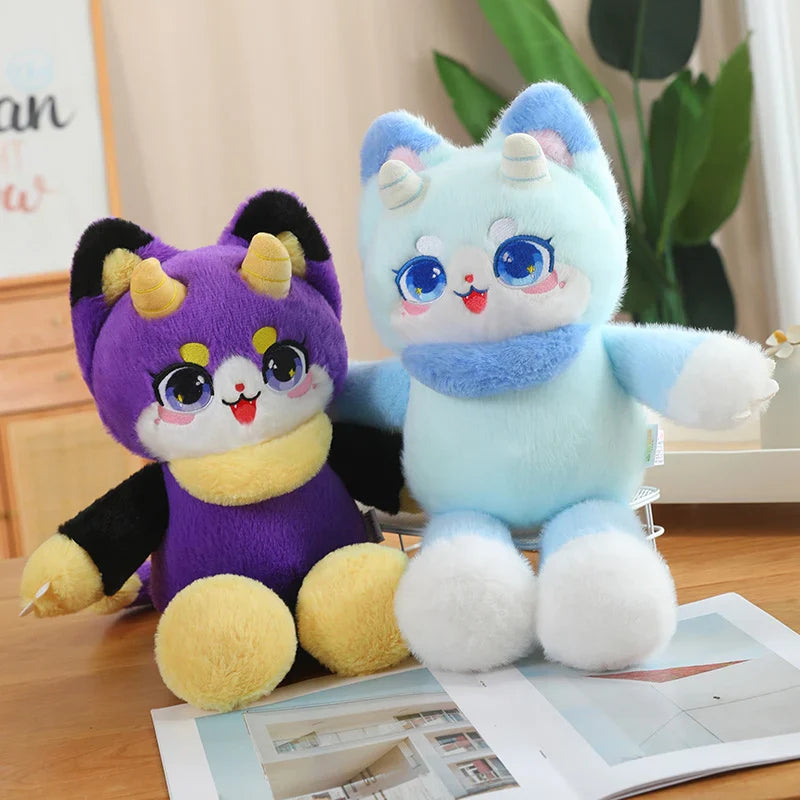 Peluches chat dragon kawaii