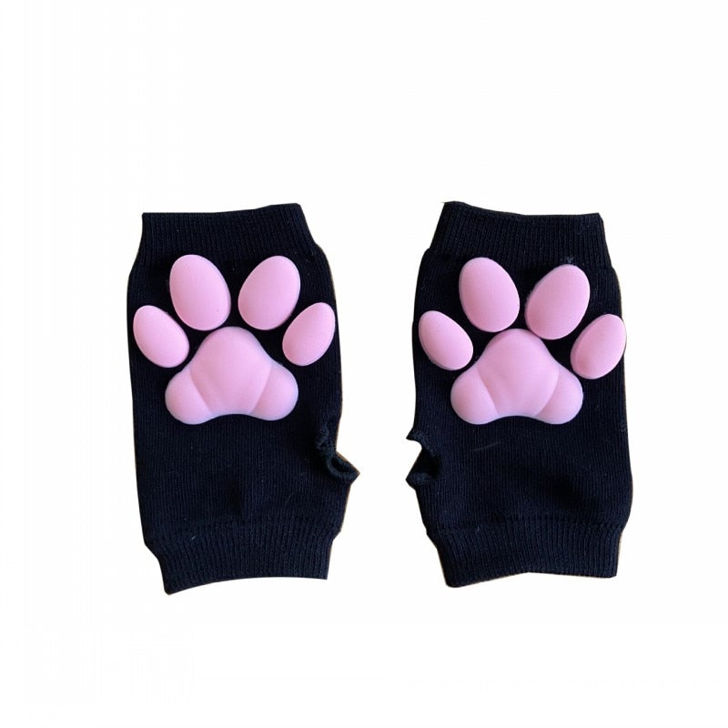 Thigh High Cat Paw Stockings & Warm Warmers