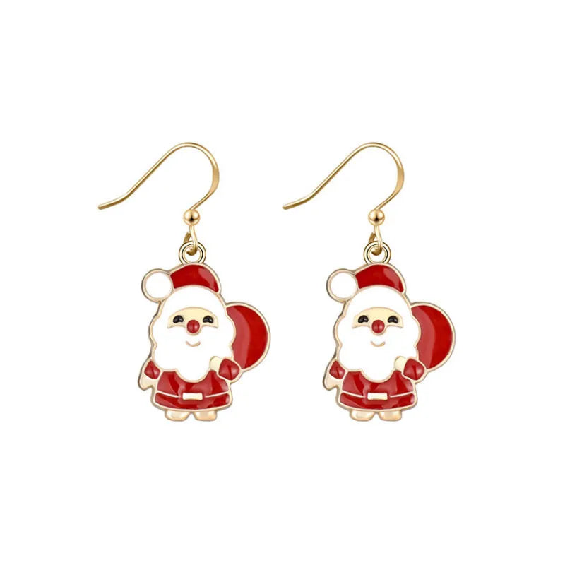 Boucles d'oreilles pendantes de Noël