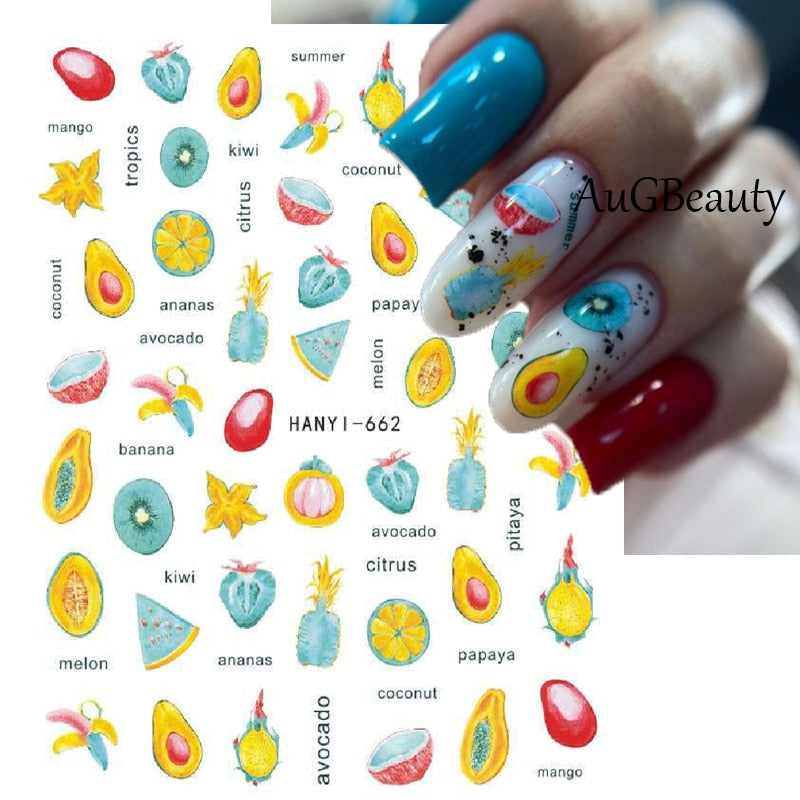 Décalcomanies Nail Art Fruits