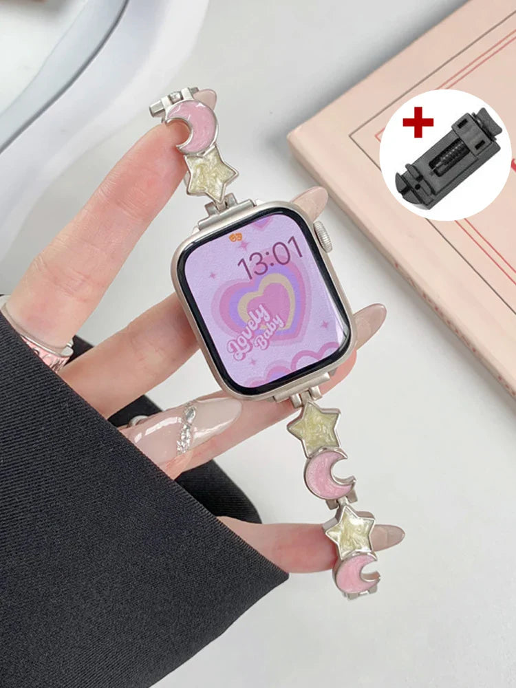 Bracelet Apple Watch Lune et Étoile