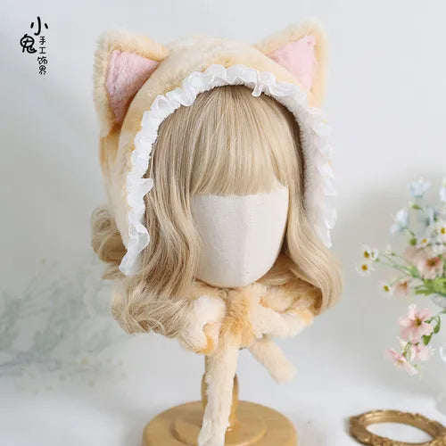 Gorro con orejas de gato