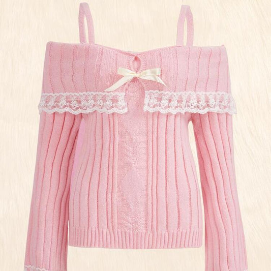 Off Shoulder Knit Top