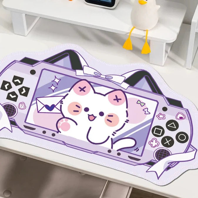 Tapis de souris de jeu Kawaii Neko