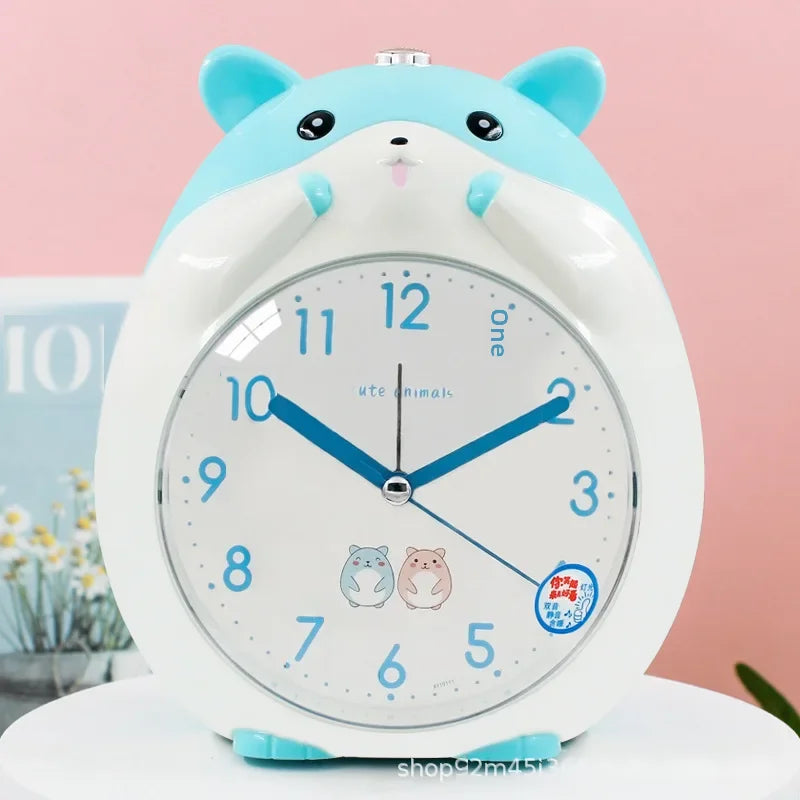 Mignonne horloge et veilleuse hamster