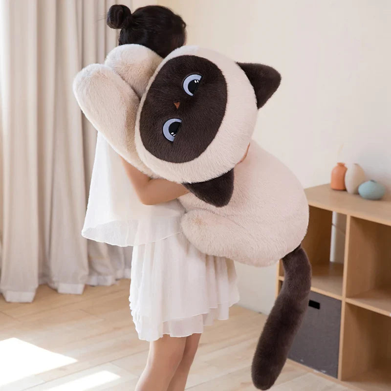 Oreillers de corps en peluche Chat endormi
